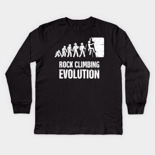 Rock Climbing Evolution Kids Long Sleeve T-Shirt